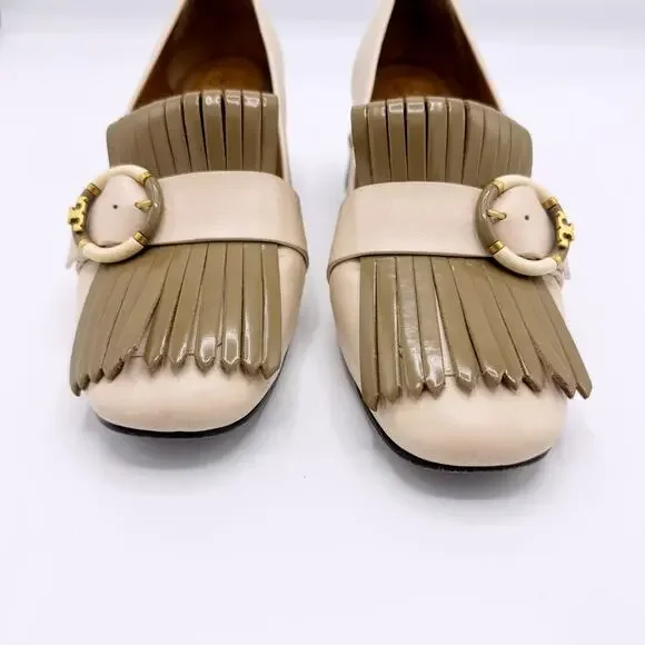 Tory Burch Multi Logo Kiltie Loafer Pumps (Size 6) - Picture 5 of 16